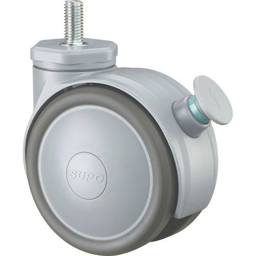 Medical device caster - 1M-HP22-02-63-313 - Zhongshan Xiangrong Caster Manufacturing Co.,Ltd - polyurethane
