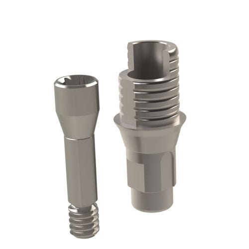 Titanium implant abutment - 21.150.33.000 - Heliocos GmbH - internal / straight / Ti-base