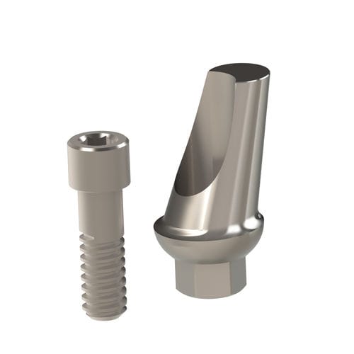 Titanium implant abutment - 21.029.35.000_z - Heliocos GmbH - external / angled / cemented