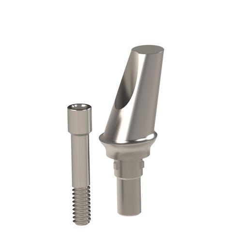 Titanium implant abutment - 21.474.38.000 - Heliocos GmbH - internal tri-lobe / angled / cemented