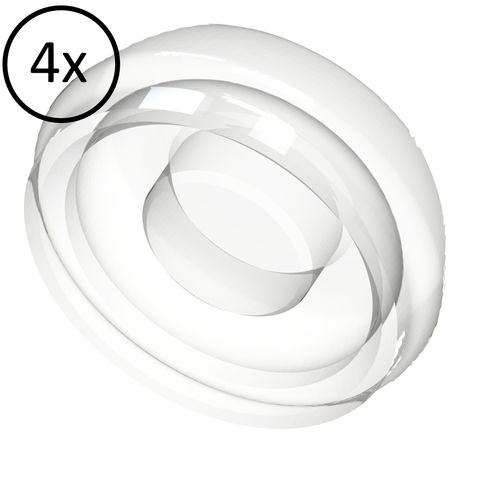 Plastic implant abutment Retention insert with pin / transparent