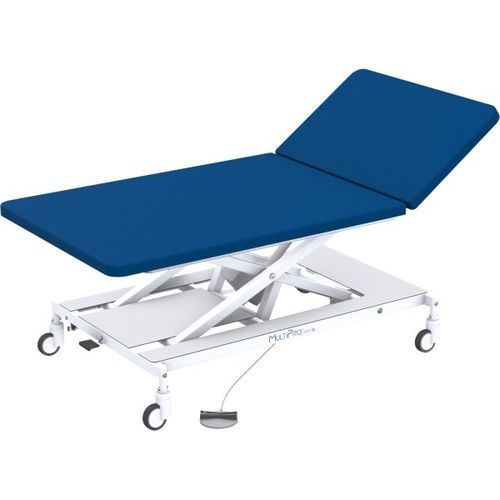 Electric Bobath table - H06-401 - Hess Medizintechnik - on casters / with adjustable height backrest / 2-section