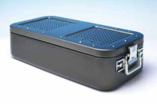 Instrument sterilization container - 300 series - C.B.M. - anodized aluminum / perforated
