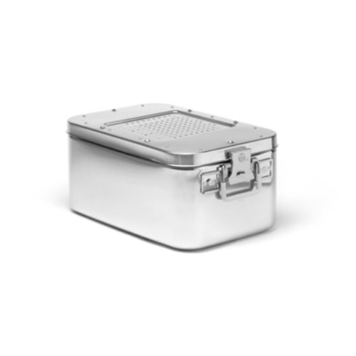 Instrument sterilization container - 400 series - C.B.M. - stainless steel / perforated