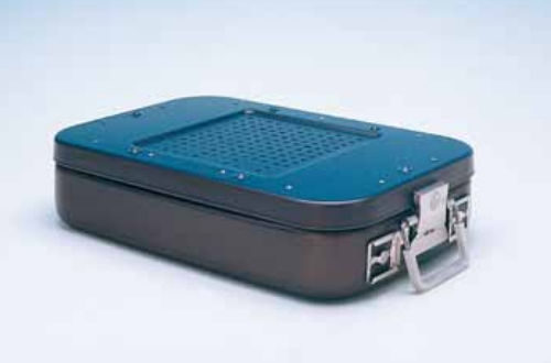 Instrument sterilization container - 500 series - C.B.M. - anodized aluminum / perforated