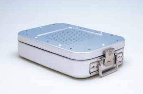 Instrument sterilization container - 402 series - C.B.M. - anodized aluminum / perforated