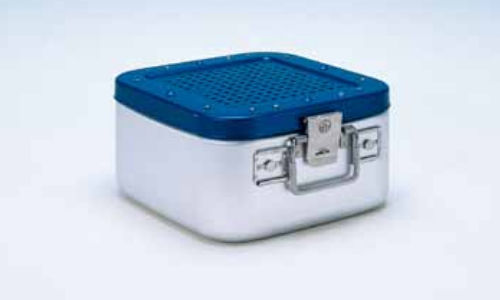 Instrument sterilization container - 2024 - C.B.M. - anodized aluminum / perforated