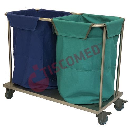 Medical linen trolley - TTLA 3610 - Tiscomed - laundry / cleaning / 2-bag