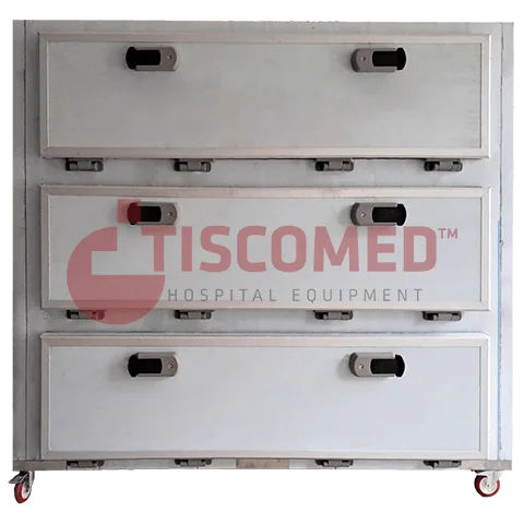 2-body refrigerated mortuary cabinet - TOMU 6040 - Tiscomed - side-loading / modular / with door