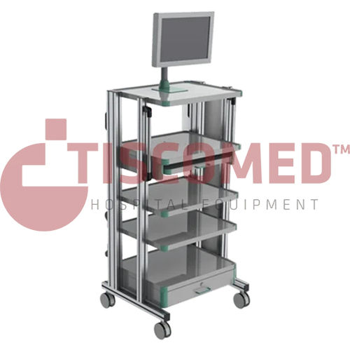 Medical trolley - TTDE 3030 - Tiscomed - for instruments / 2-drawer / with shelf