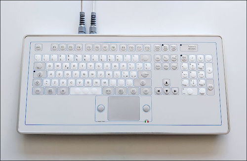 Keyboard with touchpad - KT-105-TM-04 - K-Tronic - silicone / aluminum / USB