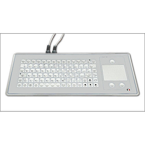 Keyboard with touchpad - KT-84-TM-04 - K-Tronic - with international layout / aluminum / USB
