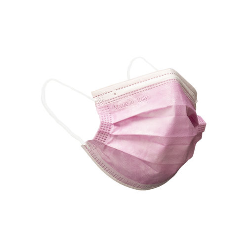 Type IIR surgical mask - LACRAB10NQCMNL - CMM - Centro Mascherine Modena - adult / box of 50 / pink