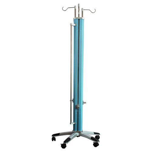 IV stand on casters - Jiangsu Bairun Medical Technology - 4-hook / non-magnetic / stainless steel