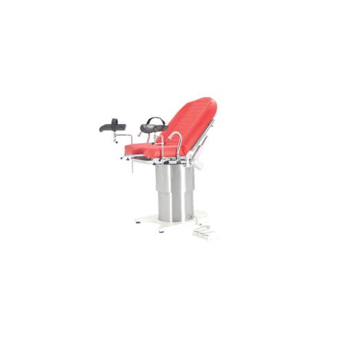 Gynecological examination table - GYNA 3X - HOSPITOOL MEDICAL DEVICES INC. - electric / height-adjustable / with adjustable backrest