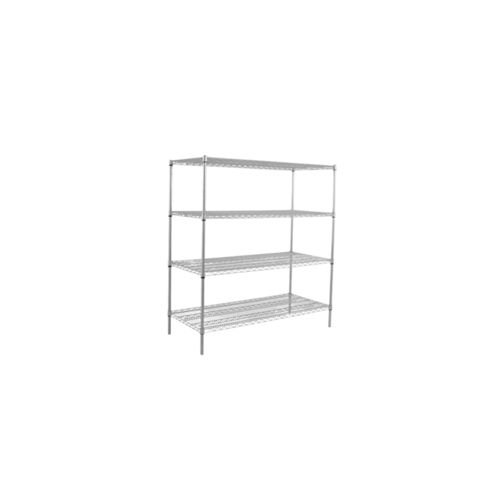 4-shelf shelving unit - INX 4060 - HOSPITOOL MEDICAL DEVICES INC. - open-structure / wire / floor track