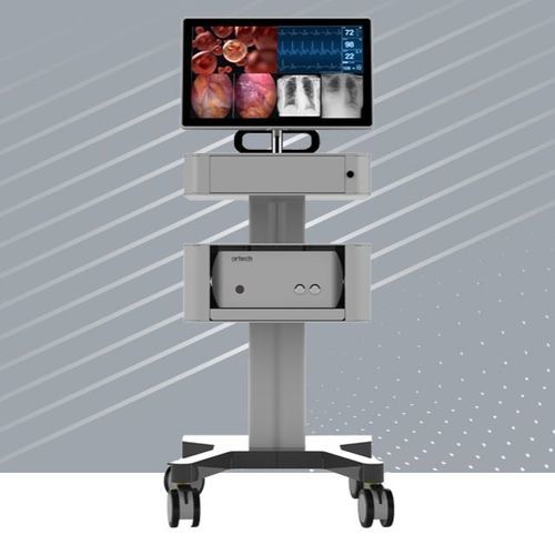 Height-adjustable telemedicine cart - ÇİZGİ TEKNOLOJİ ELEKTRONİK TASARIM VE ÜRETİM A.Ş. - secure / with drawer / with touchscreen