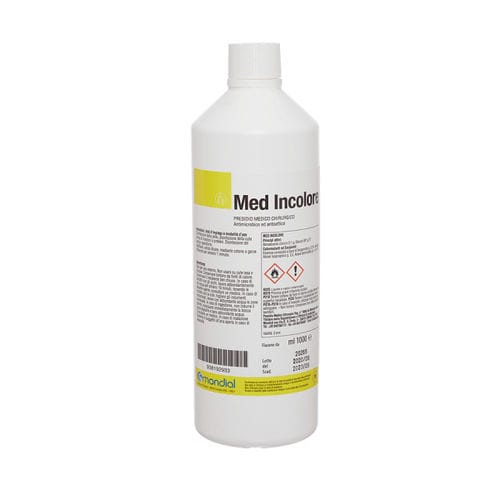 Body hygiene disinfectant - MED INCOLORE - Mondial - liquid / 1000 mL / alcohol-based