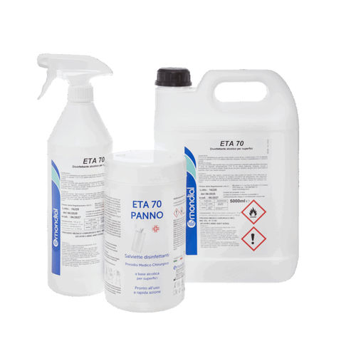Floors and surface disinfectant - ETA 70  - Mondial - liquid / 1000 mL / 5000 mL