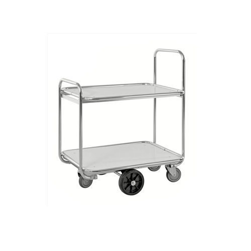 Hospital trolley - KM8500-2L - Kongamek - for general purposes / transport / 2-shelf