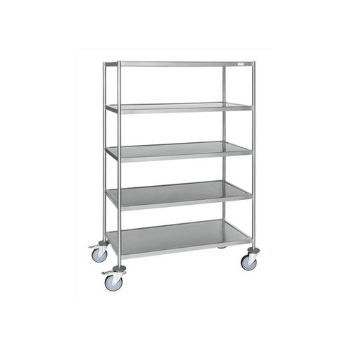 Hospital trolley - KM60369MRU - Kongamek - for general purposes / transport / stainless steel