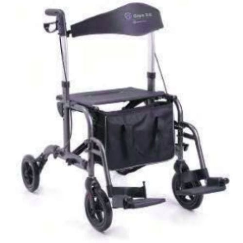 4-wheel rollator - feola Tecnologie ortopediche e sanitarie srl - with seat / with basket