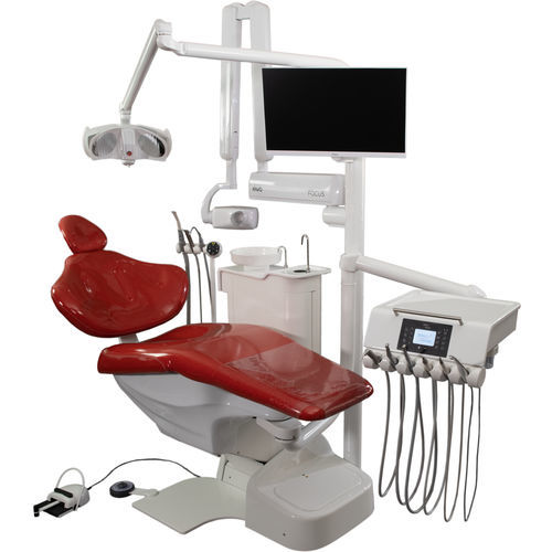 Dental unit with electric chair - Selectronic - Select Dental SA - with adjustable headrest / ambidextrous / with monitor