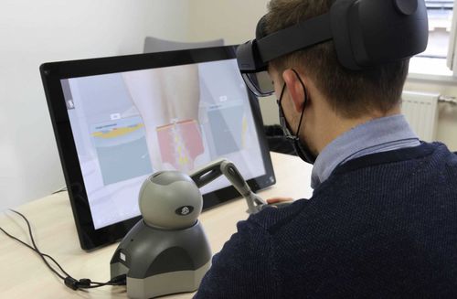 Training simulator - Sim&Care - InSimo - for lumbar puncture / for general care / workstation