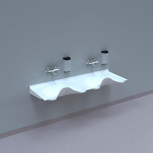 2-bay surgical sink - OV1720GW-00 - NOAS Sweden - Corian®