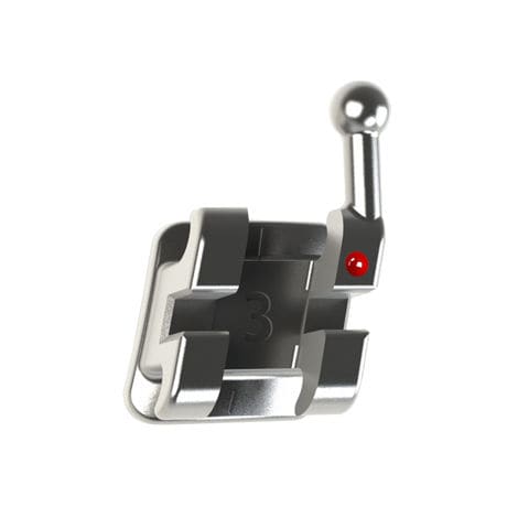 Metal orthodontic bracket - Atua  - Innovative Material and Devices, Inc. - twin / curved / low-friction