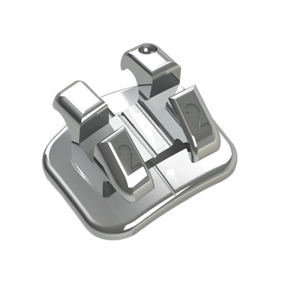 Metal orthodontic bracket - Mini-Arch Ophro - Innovative Material and Devices, Inc. - twin / mini / round