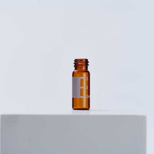 HPLC vial - Amber Screw Vial w/Write-on Spot 10-425 Thread - ZHEJIANG AIJIREN TECHNOLOGY INC. - for GC / borosilicate glass / graduated