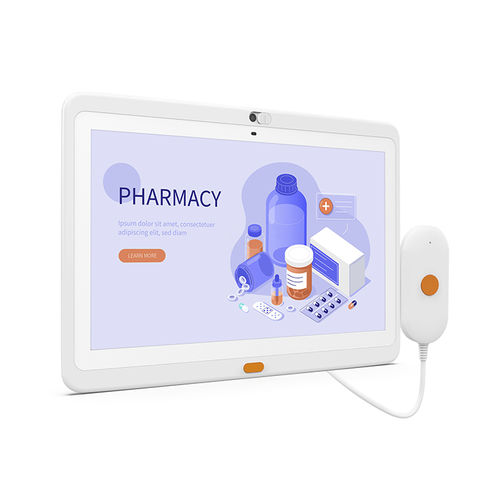 Fanless patient infotainment terminal - MF13-3288 - Vecoton Technology - touch screen / antibacterial / with card reader