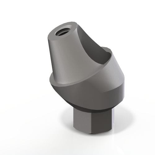 Titanium implant abutment - Teetanium ®   - Medibrex - internal hexagon / screw / angled
