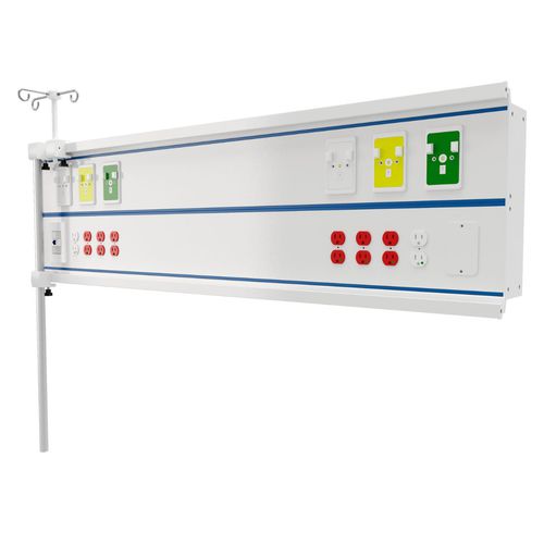 Wall-mounted bed head unit - T340 - Tecno Diseño SAS - horizontal / modular / for intensive care service