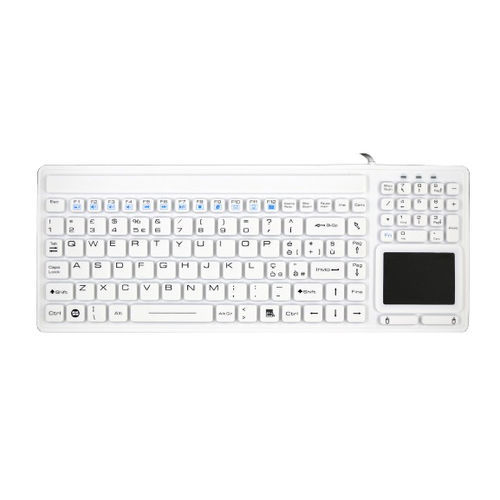 Medical keyboard with touchpad - ATM-SK413T - Shezhen AITmon Technology Co,.Ltd - with numeric keypad / silicone / washable