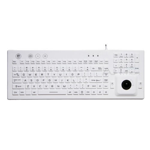 Medical keyboard with pointing device - ATM-SK410TB - Shezhen AITmon Technology Co,.Ltd - with numeric keypad / silicone / washable