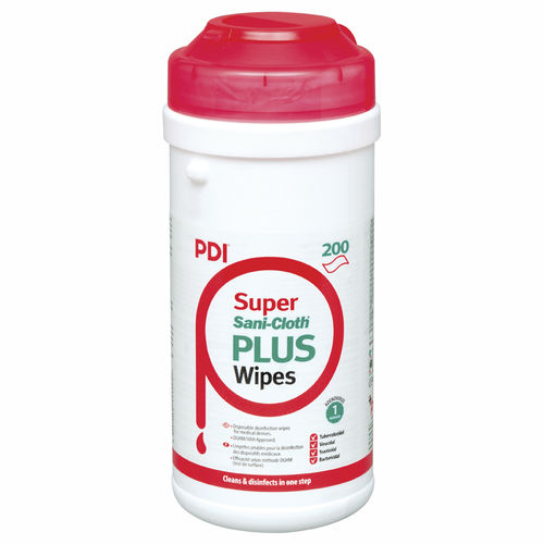 Floors ans surface cleansing wipes - Super Sani-Cloth® Plus - PDI International - pack of 200