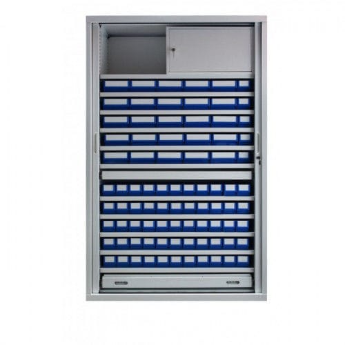 Cabinet with shelf - 55.A14 - Mdose - stainless steel / white
