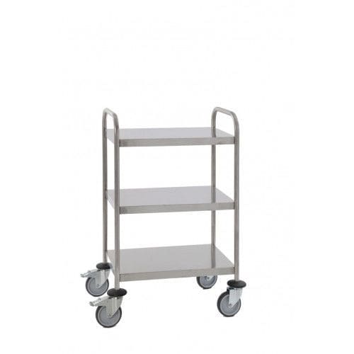 Medical trolley - CH80279 - Mdose - for general purposes / stainless steel / 3-shelf