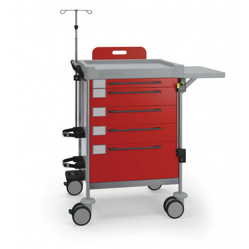 Emergency trolley - Insausti  - Mdose - equipment / stainless steel / with basket