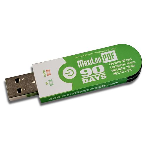 Temperature data-logger - MaxiLog-PDF GEN2 - Marathon Products - for pharmaceutical products / for cold chain monitoring / USB