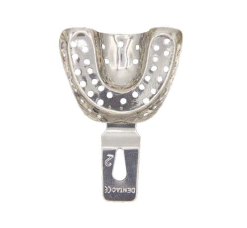 Lower dental impression tray - DC1000 - Dentac - upper / perforated