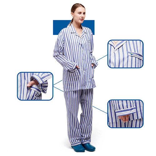 Unisex patient gown - Nanning Tecbod Biological Technology - breathable / washable / anti-static