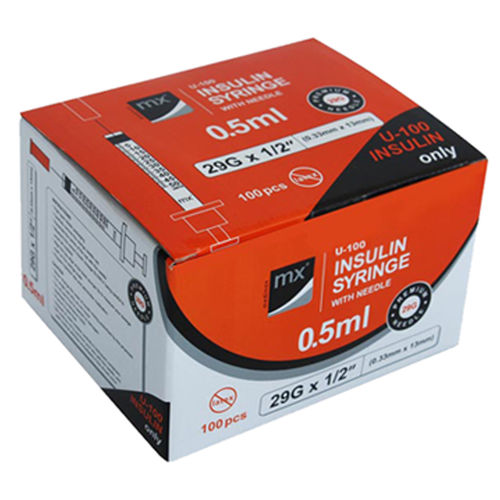 Insulin syringe - Medinox - 1 ml / 0.5 ml / sterile