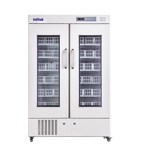 Blood bank refrigerator - BR4-660 - Infitek - cabinet / on casters / 2 doors