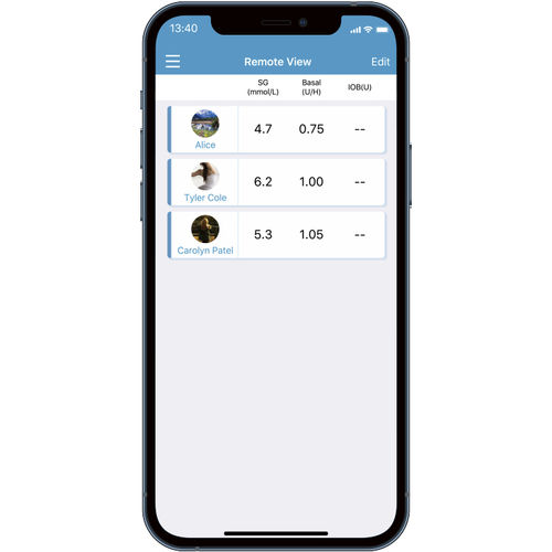 IOS patient data management application - EasyFollow - Medtrum - diabetes management / sharing / medical