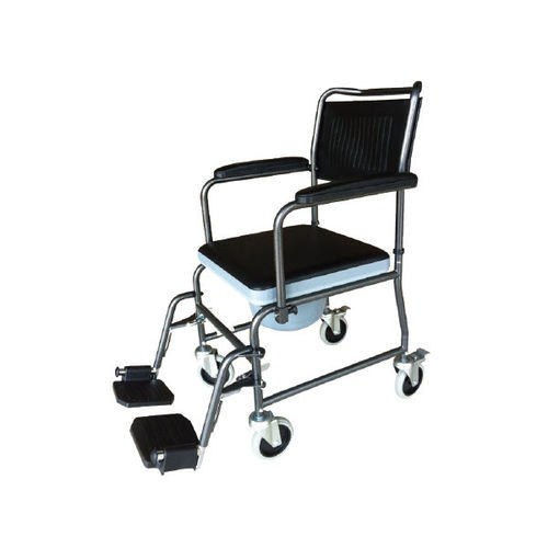 Commode chair with armrests - YK4030 - Intco Machinery - with bucket / on casters / with footrest