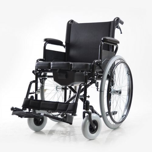 Patient room commode chair - YK4050 - Intco Machinery - with armrests / on casters / with bucket