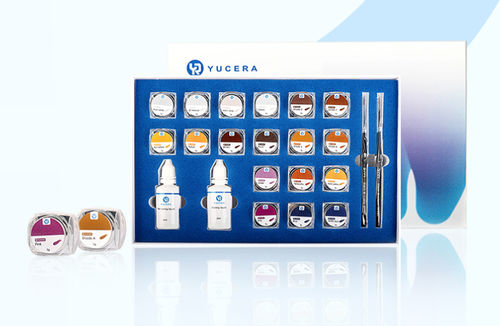 Porcelain dental material - COLORGLOW - YUCERA - glass ceramic / zirconia / metal